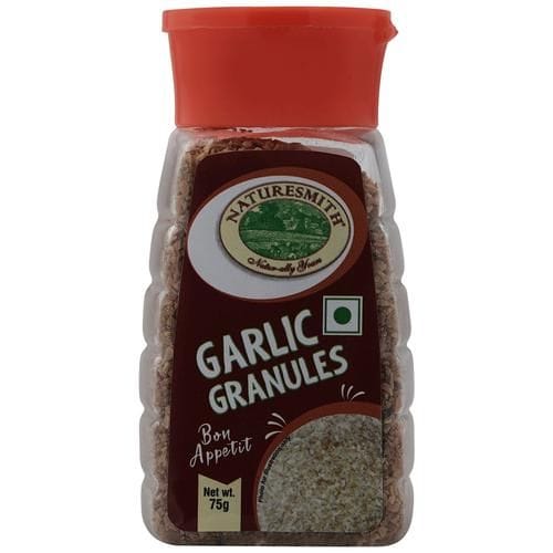Naturesmith Garlic Granules Seasoning, Coarse & Dry, 75 G Small Jar