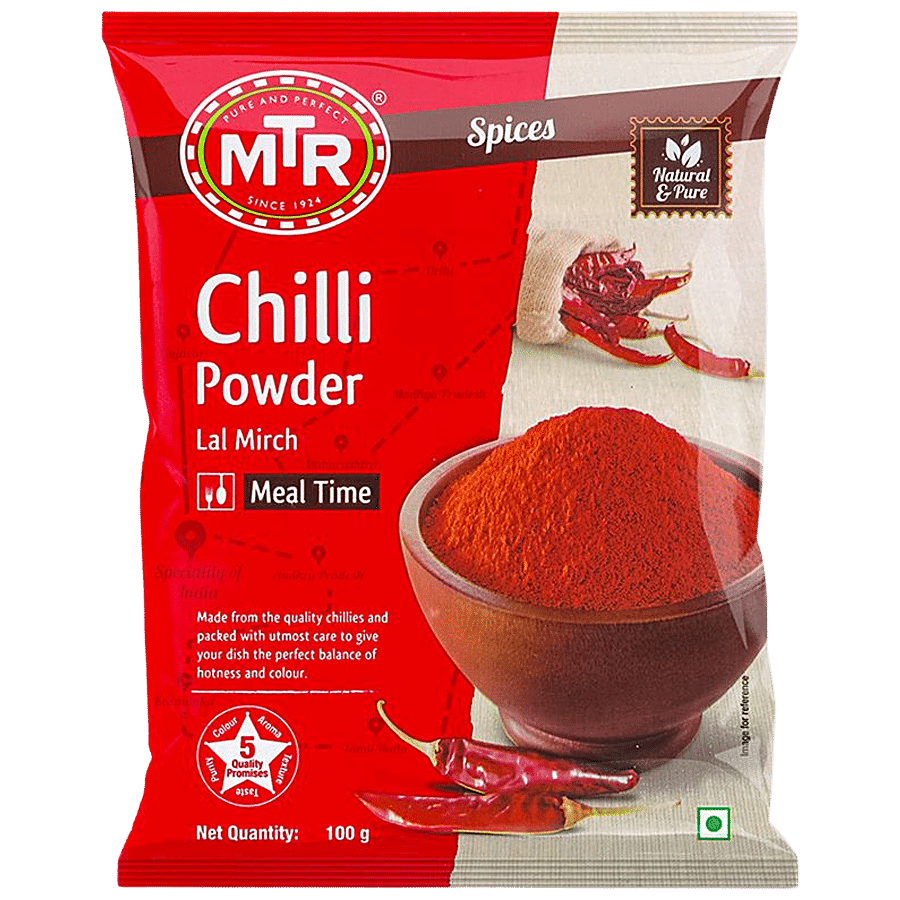 Mtr Chilli Powder/Menasina Pudi, Stemless, 100 G Pouch