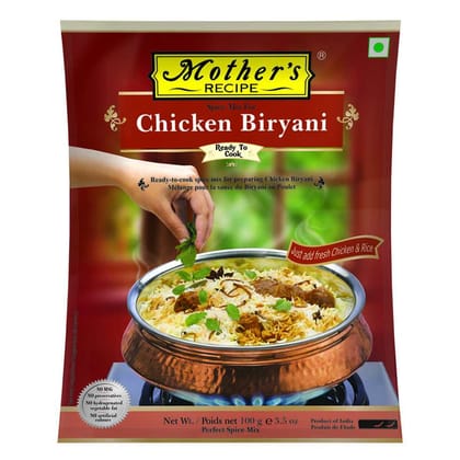 Mother's Recipe Chicken Biryani Mix Pouch, 100 G Mother's Recipe Chicken Biryani Mix Pouch, 100 G