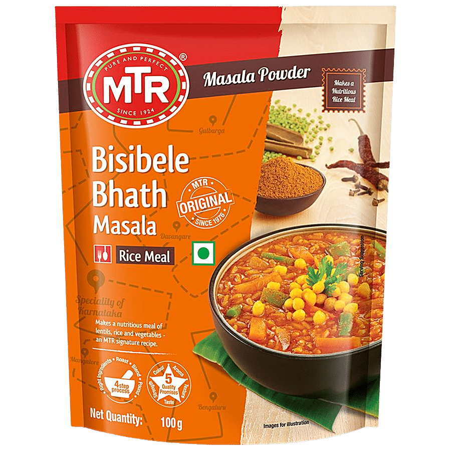 Mtr Masala, Bisibelebath Powder, 100 G Pouch