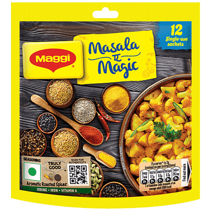 Maggi Masala, Ae, Magic, Seasoning With Aromatic Roasted Spices, Enhances Flavour, 6 G (Pack Of 12)