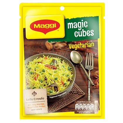 Maggi Magic Cube, Vegetarian Masala, Adds Flavour To A Variety Of Dishes, 40 G (Pack Of 10)