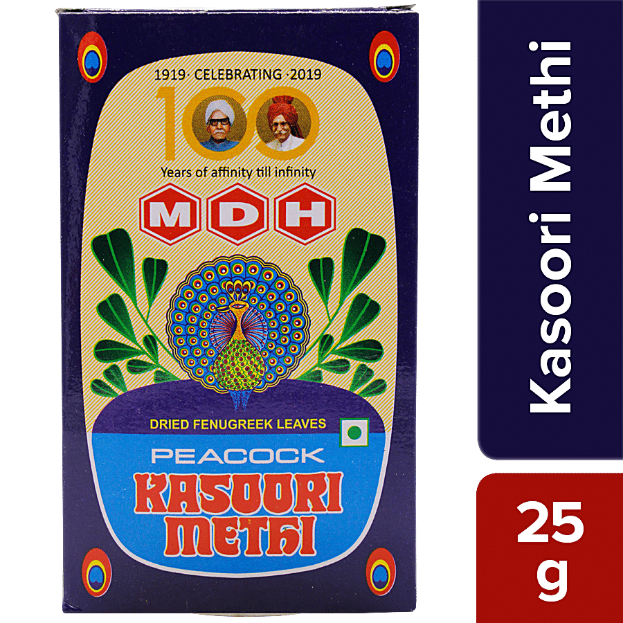 Mdh Peacock Kasoori Methi, 25 G Carton