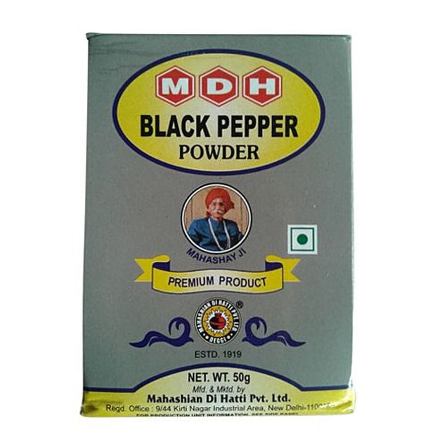 Mdh Powder, Black Pepper, 50 G Carton