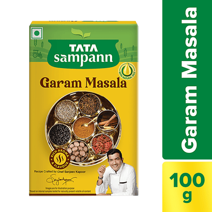 Tata Sampann Garam Masala, With Natural Oils, Crafted By Chef Sanjeev Kapoor, 100 G