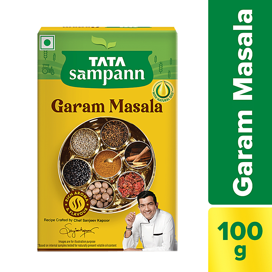 Tata Sampann Garam Masala, With Natural Oils, Crafted By Chef Sanjeev Kapoor, 100 G