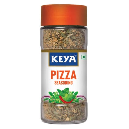 Keya Pizza Seasoning, All Natural & Healthy Spice Blend For Pizza, Pasta, Glass Bottle, Premium Herbs And Spices, 45Gm