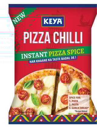 Keya Pizza Chilli, 10G Sachet, Pack Of 20