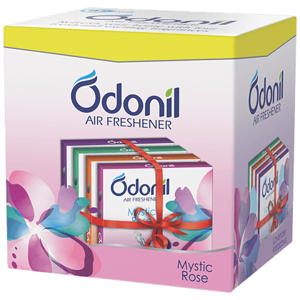 Odonil Bathroom Air Freshener Blocks Mixed Fragrances, 72 G (Pack Of 4)