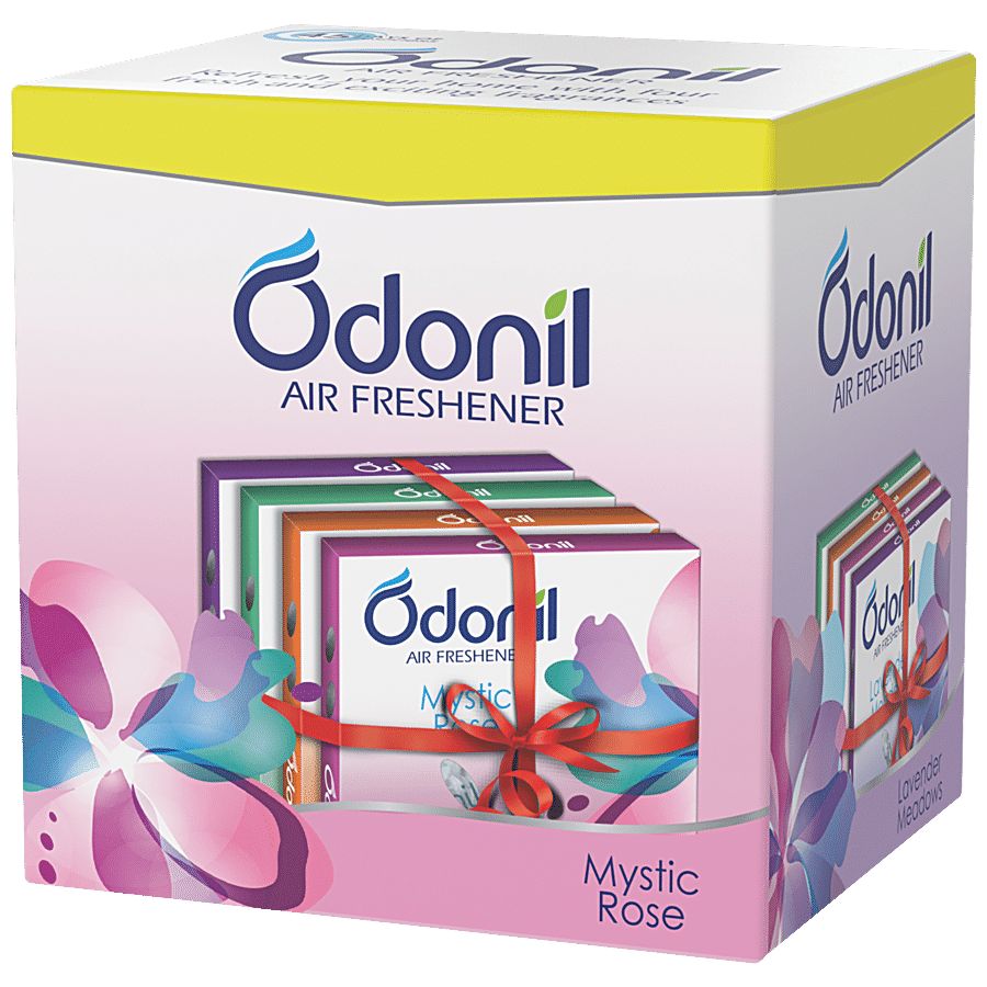 Odonil Bathroom Air Freshener Blocks Mixed Fragrances, 72 G (Pack Of 4)