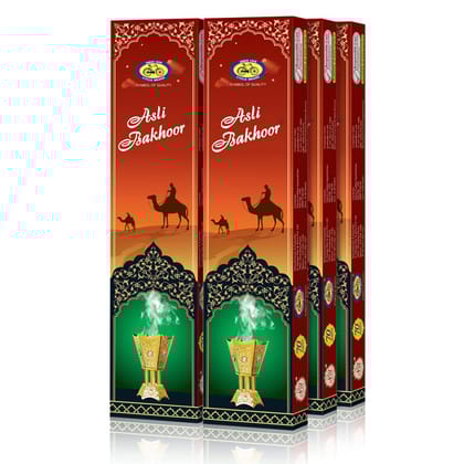 Cycle Pure Agarbatti Asli Bakhoor Handcrafted Incense Sticks, For Festive Gatherings, Weddings, Rituals, Ceremonies, Pack Of 6 (15 Per Pack)