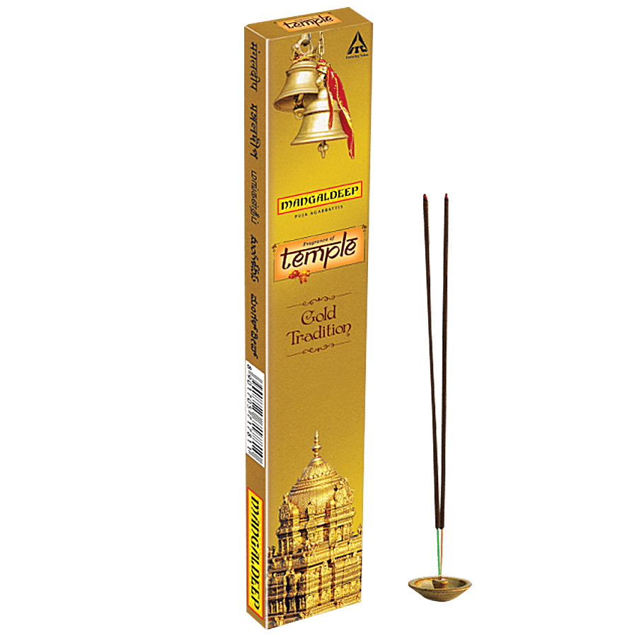 Mangaldeep Temple Yagna Gold Tradition Agarbatti Sticks, 40 Pcs