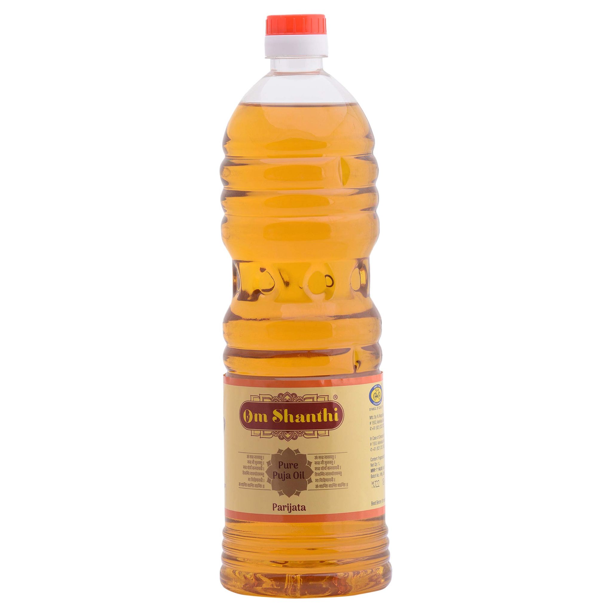 Cycle Om Shanthi Pooja Oil, Parijatha, 1 L, Gold