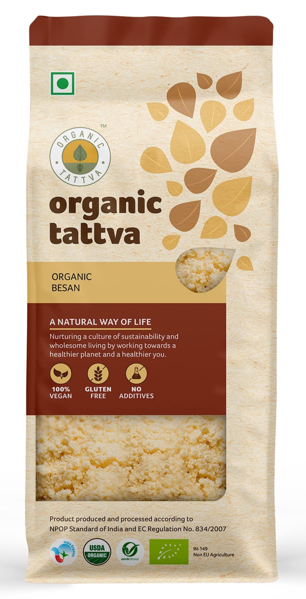 Organic Tattva, Organic Gluten Free Besan, 500G