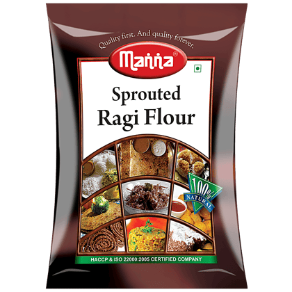 Manna Sprouted Ragi Flour/Ragi Hittu, 500 G Pouch