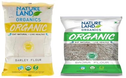 Natureland Organics Barley Flour/Jau Flour, 500 Gm, Healthy Organic Flour