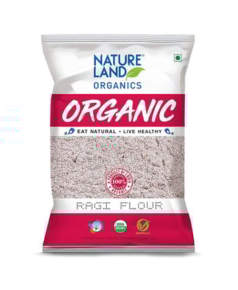 Natureland Organics Ragi Flour, 500 Gm, Organic Flour