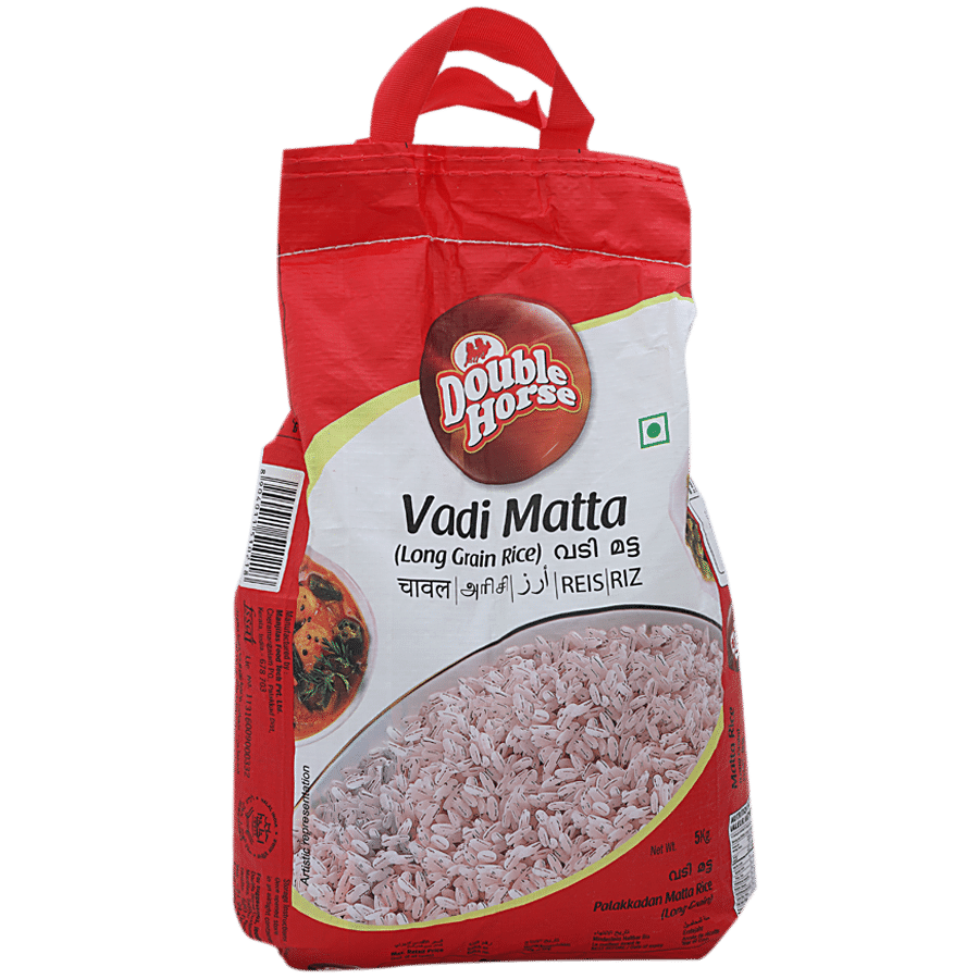 Double Horse Vadi Matta Rice, 5 Kg Bag