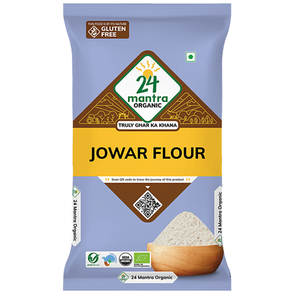 24 Mantra Organic Jowar Flour/Sorghum Flour/Jonna, 500 G (Pack Of 1)