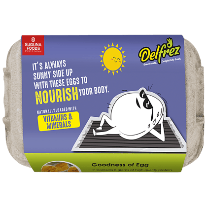 Delfrez Eggs Speciality Eggs, For Nourishment, Healthy & Tasty, 6 Pcs Pouch