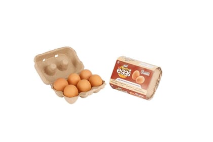 Farm Made Foods Upf Healthy Brown Eggs, 6 Pieces, Veg Fed, Non, Fertile Eggs