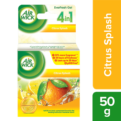 Air Wick Everfresh Gel Bathroom Air Freshener, Citrus Splash, 50 G