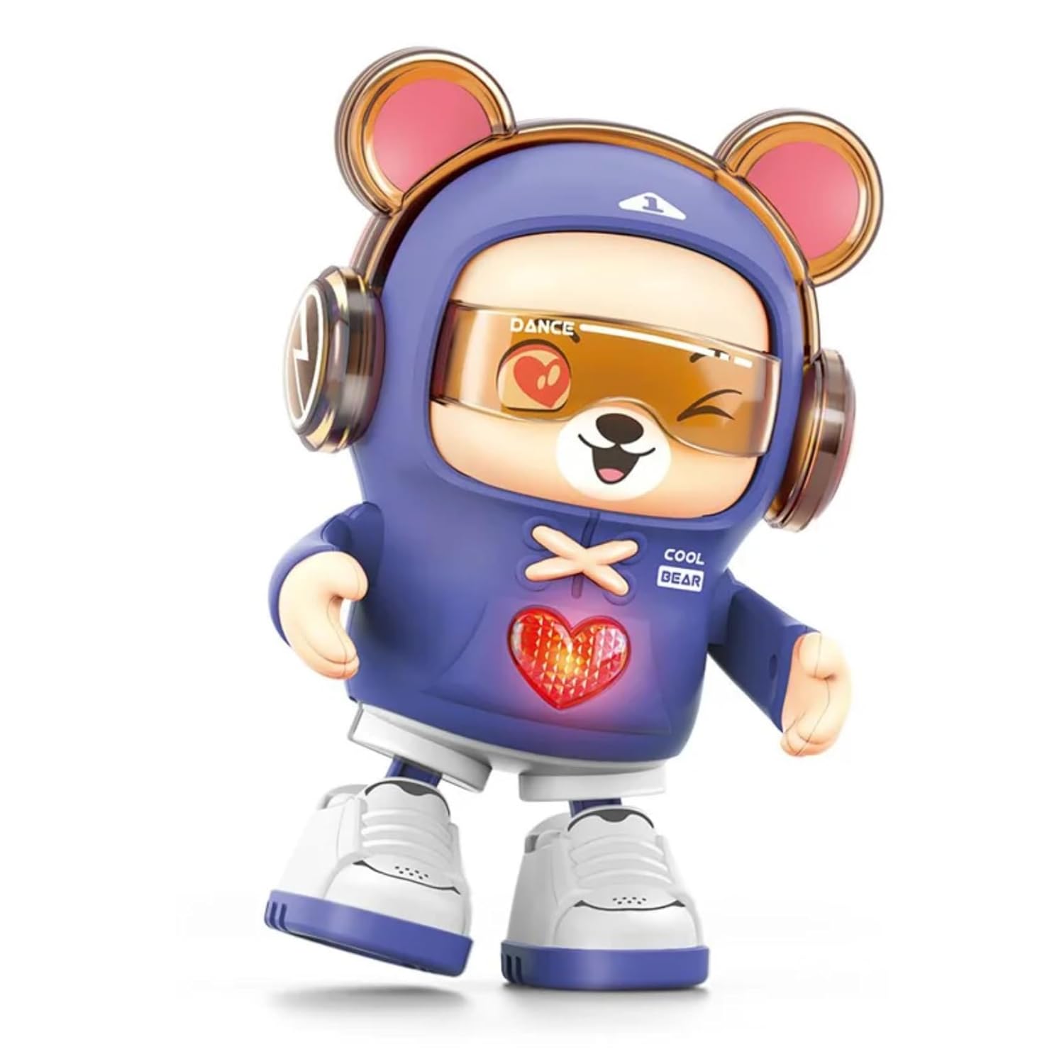 SHANAYA Dancing Bear Interactive Baby Toys with Light and Musical Dancing Love Gesture Fun Moving Crawling Toy for Babies Age 6-12 Months Toddlers Toy and Kids 1-2-3-4-5 Years Old (Blue)