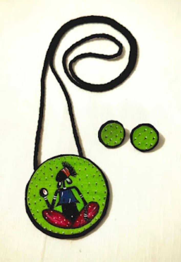 Glamvila Hand-painted Fabric Jewellery - Jewellery Sets | Buy online on ZillyBuy