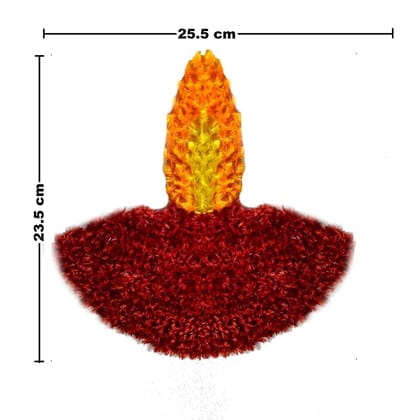 The Brown Box Rangoli mat (Diya Design),Set of 4,Rangoli Stencils,Rangoli Stickers,Diwali Decoration Items,Pongal Rangoli,Ganpati Decor