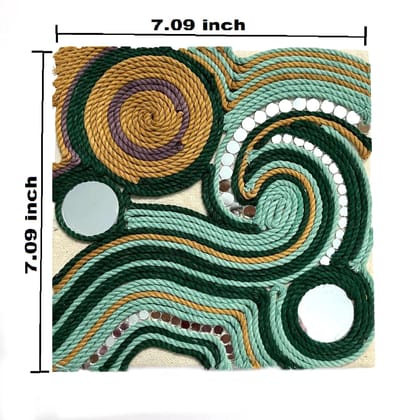 The Brown Box - Boho Home Decor, Macrame Wall Decor on Canvas, Handmade Aesthetic Wall Decor, Unique Bohemian Wall Art, Abstract Wall Art Gift