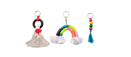 The brown box Key Chain Making Kit (Set of 3) Macrame keychain,Hobby kit,Craft kit,DIY Kit.Birthday gift