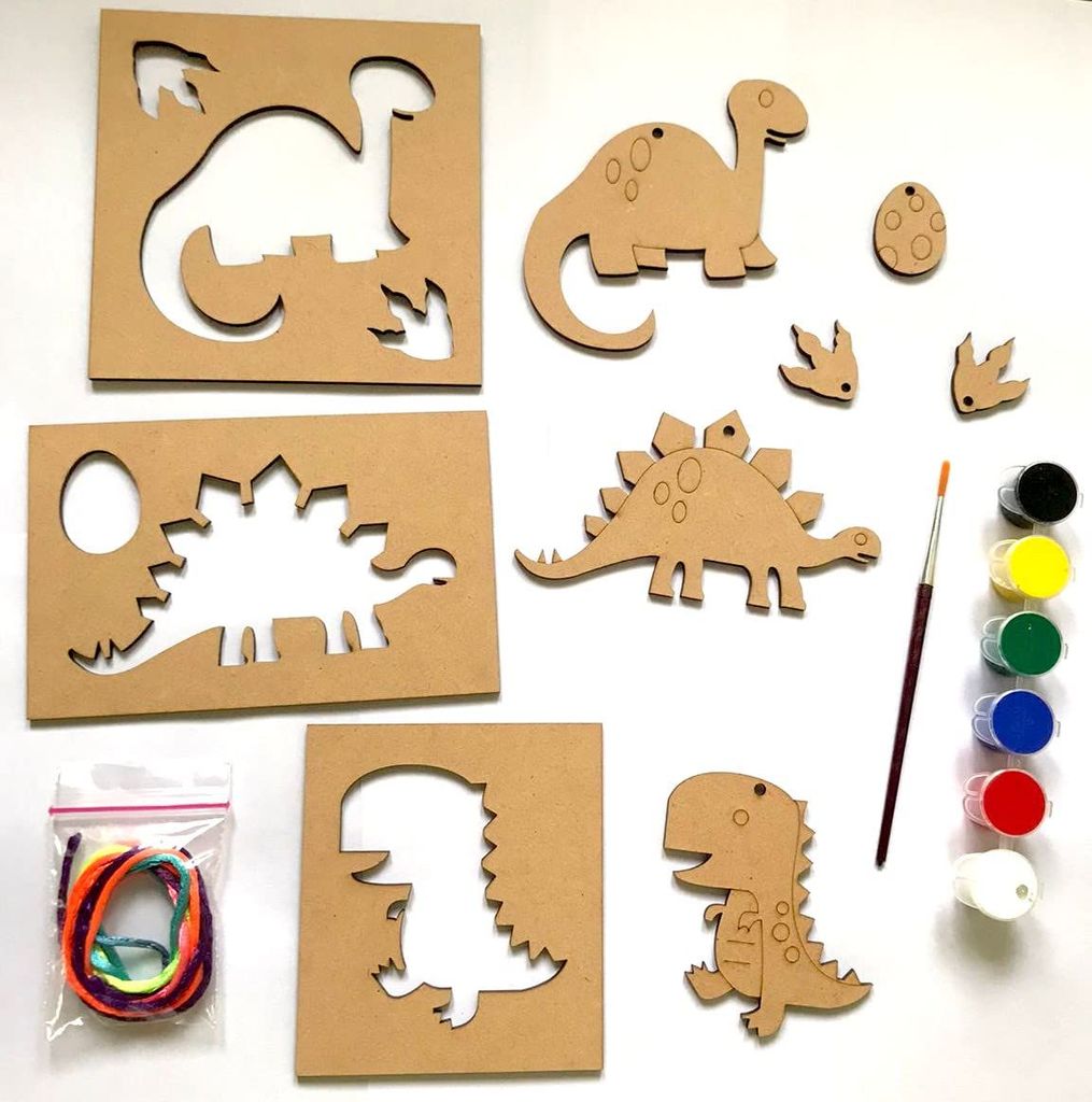 The brown box Dinosaur Painting Kit for Kids,Arts and Crafts for Kids Ages 6-8, 8-12,Gifts for Boys and Girls,Hobby kit,DIY Activity Kit,Art Kit (Dinosaur),Educational Toys for Kids,MDF Cutouts - Party and Festive Needs | Buy online on ZillyBuy