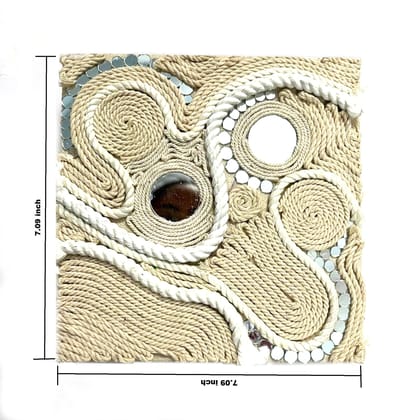 The brown box-Boho home decor,Macrame wall decor on Canvas,handmade Aesthetic wall decor,unique Bohemian wall decor,Abstract wall art gift