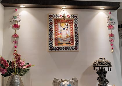 The Brown Box� Pichwai Painting MDF Cutouts,Pichwai Cow Cutouts,Art and Craft kit for Adults,Lotus Cutouts,Hobby kit,Wall Hanging Decor.