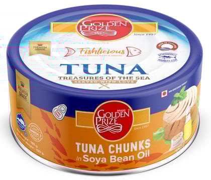 Golden Prize Tuna Chunks In Soya Bean Oil, 185G (Pack Of 1)