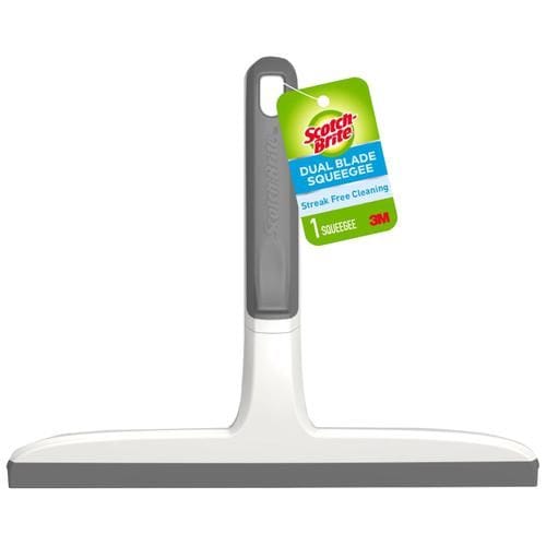 Scotch Brite Kitchen Dual Blade Squeegee, Plastic, Grey, 1 Pc