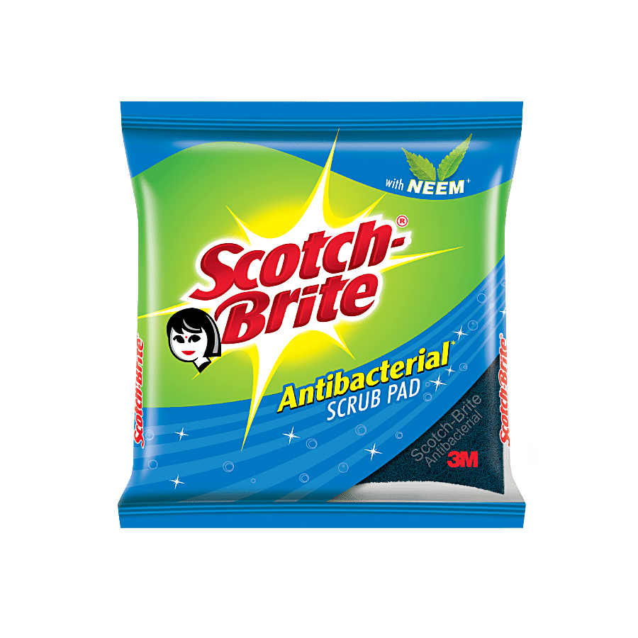 Scotch-Brite Scrub Pad, Anti, Bacterial, Regular, 29 G Pack Of 3