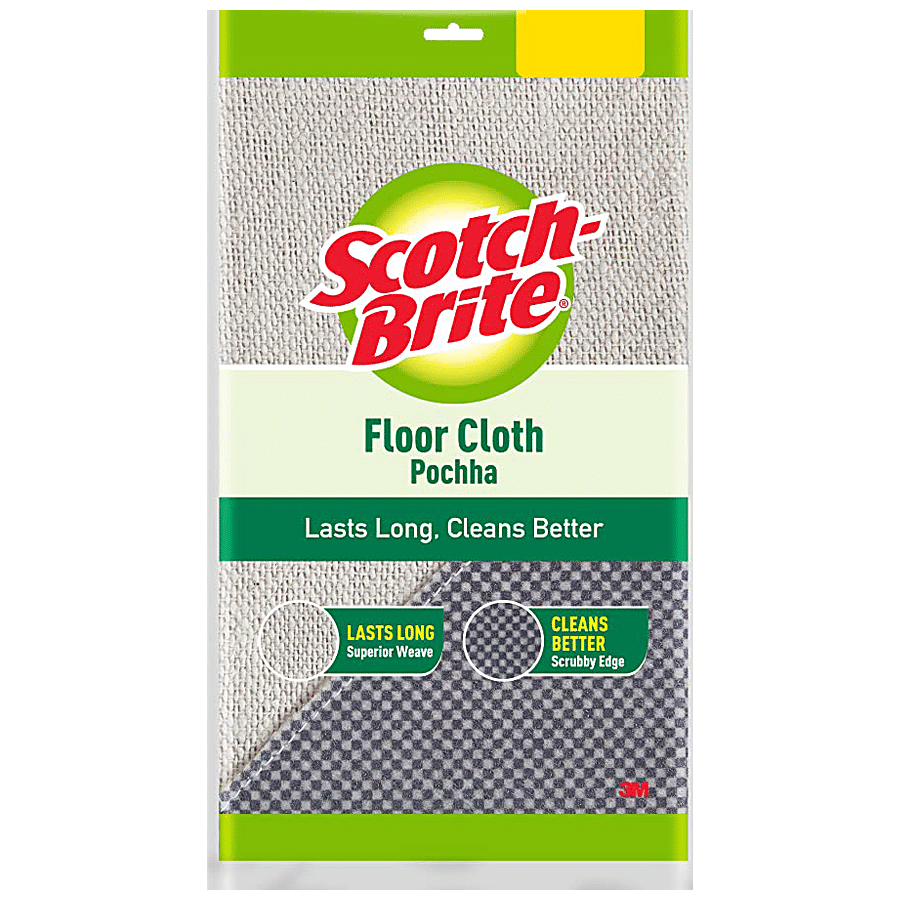 Scotch-Brite Floor Cleaning Cloth/Pocha, Highly Absorbent, 2 Pcs