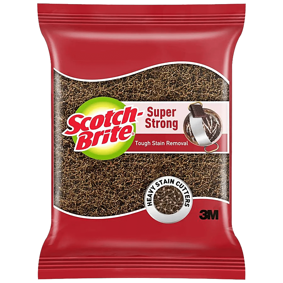 Scotch-Brite Super Strong, Scrubber For Tough Stain Removal, 7.0 Cm X 7.5 Cm