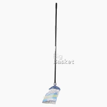 Gala Mini Mop, Plastic & Cotton Threads, With Rod, White, 1 Pc