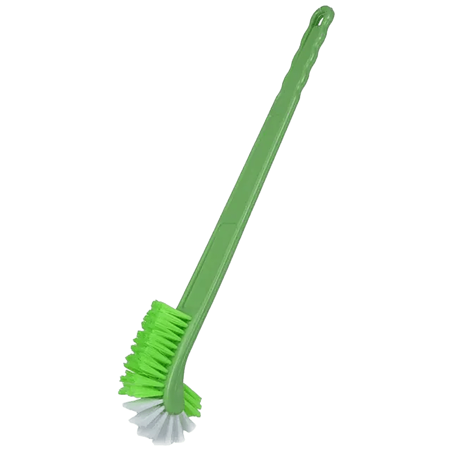 Gala Double Hockey Toilet Brush, Flexible & Durable Nylon Bristles, 1.5 Feet, Assorted Colour, 1 Pc