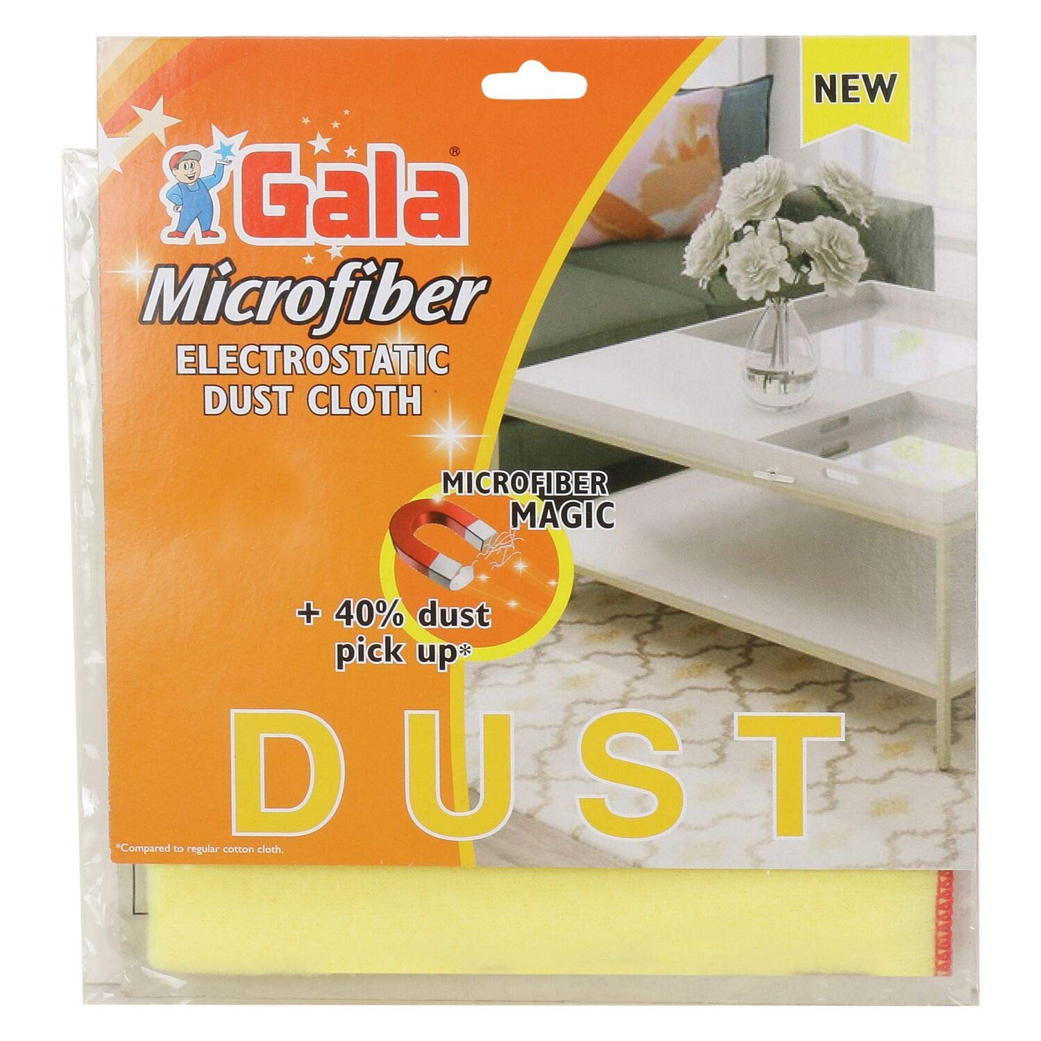 Gala Microfiber Dust Cloth (Yellow, Set Of 1)