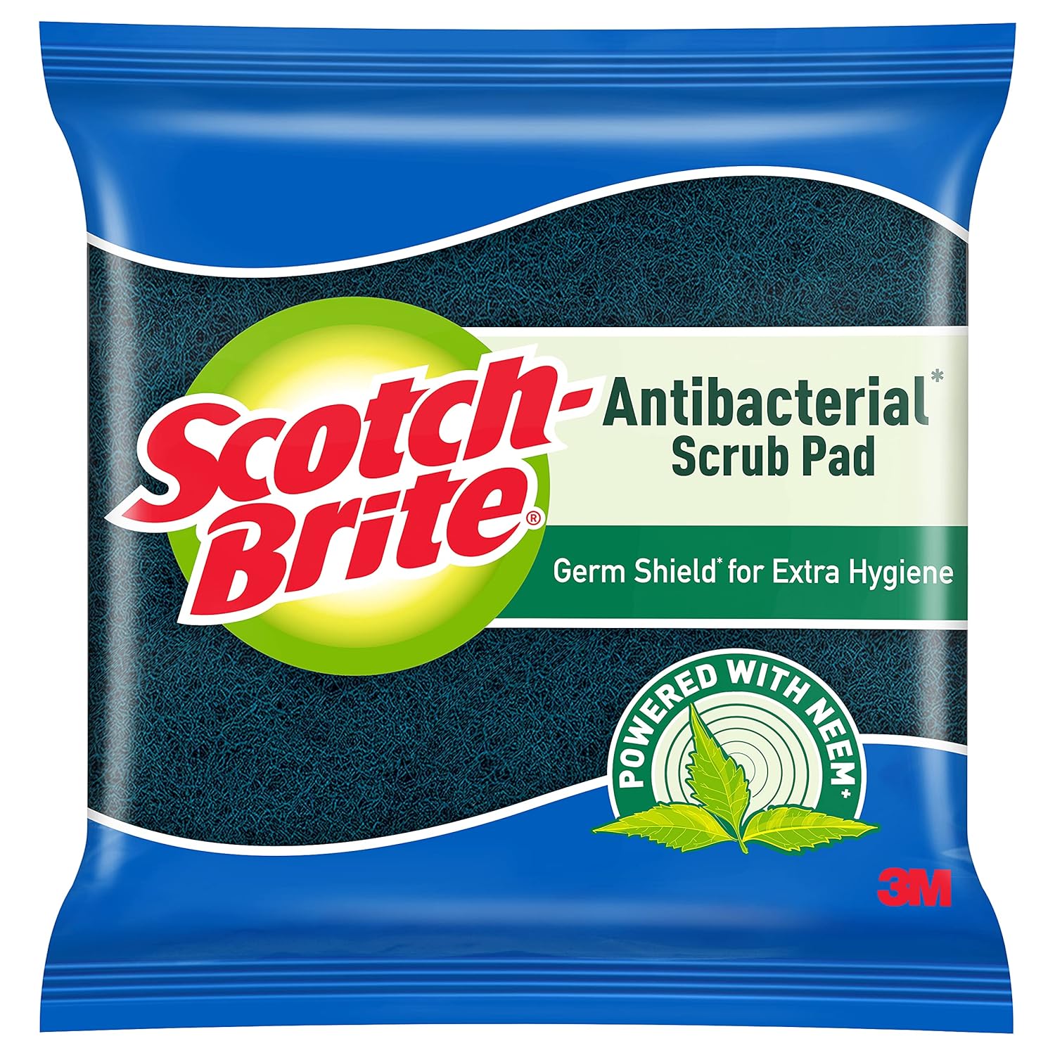 Scotch-Brite Anti Bacterial Scrub Pad With Neem Power (Regular, Pack Of 20)