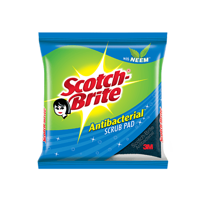Scotch brite Scrub Pad - Anti- Bacterial, Regular, 29 g (Pack of 3)