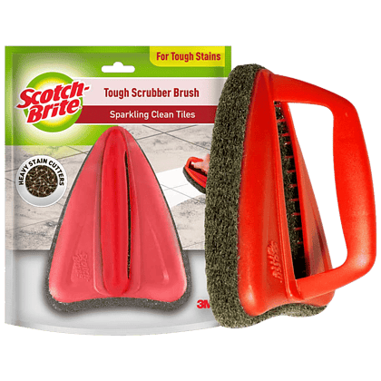 Scotch brite Jet Scrubber Brush for Bathroom Tile cleaning, Tough