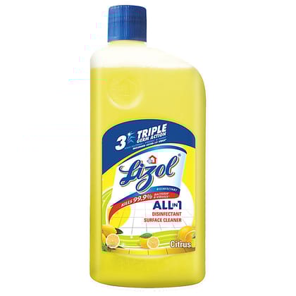 Lizol Disinfectant Surface & Floor Cleaner Liquid, Citrus, 1L