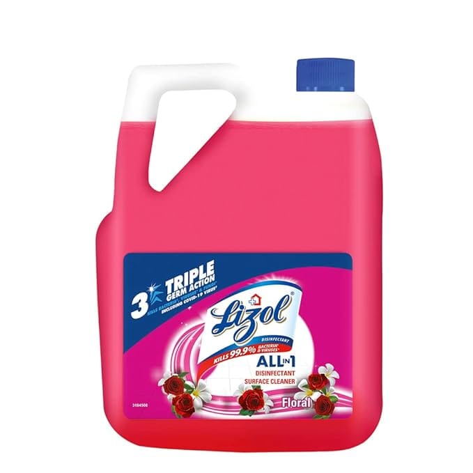 Lizol Disinfectant Surface & Floor Cleaner Liquid, Floral, 5 Litre