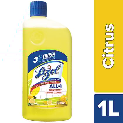 Lizol Disinfectant Surface & Floor Cleaner Liquid - Citrus - 1L