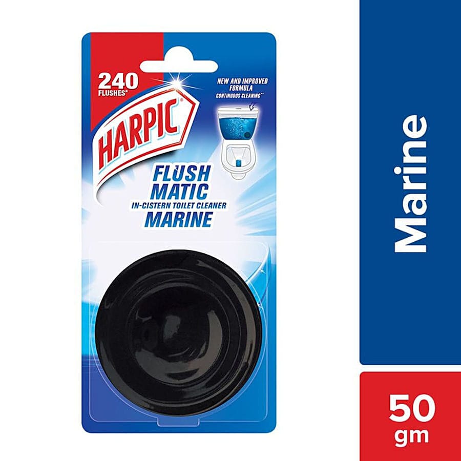 Harpic Flushmatic In, Cistern Toilet Cleaner Block, Marine, 50 G