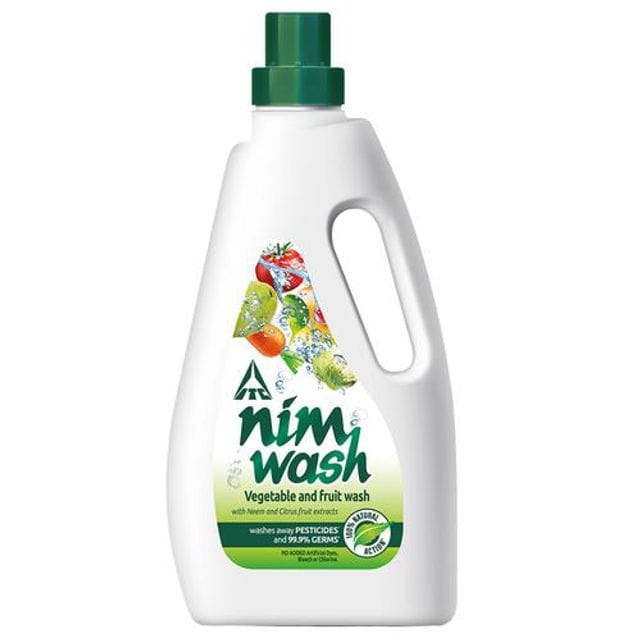 Nimwash Vegetable & Fruit Wash, With Neem & Citrus Fruit Extracts, 100% Natural Action, 1 L